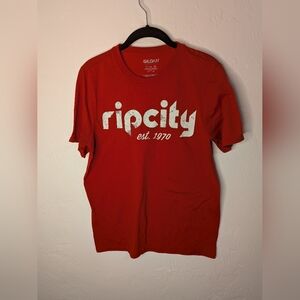 Gildan Red Graphic T-Shirt for Men